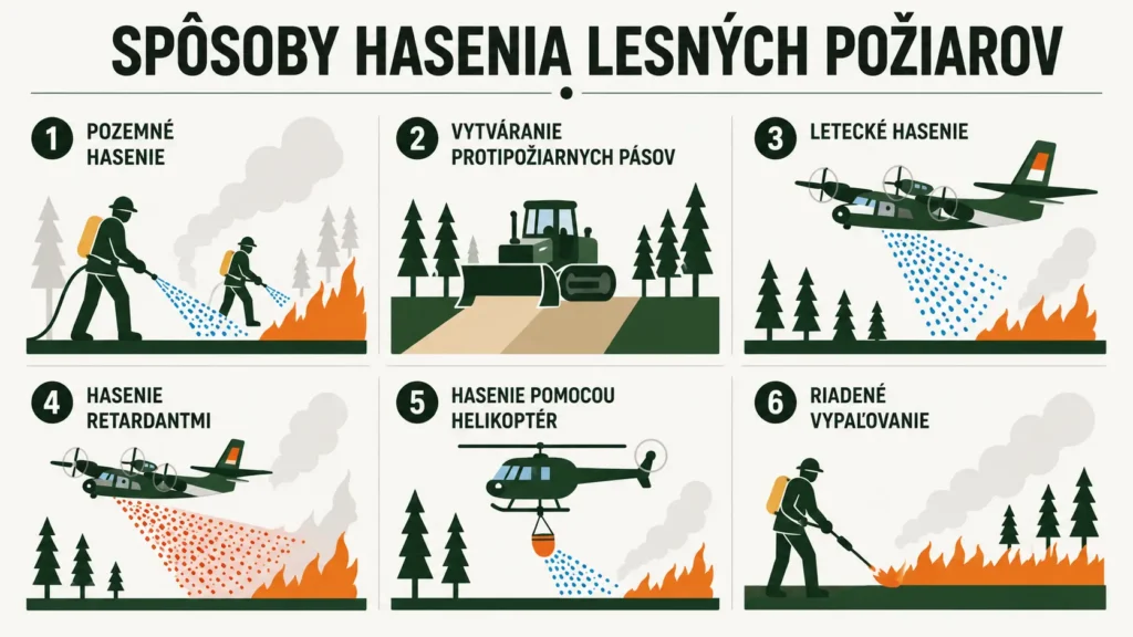 6 spôsobov hasenia lesných požiarov